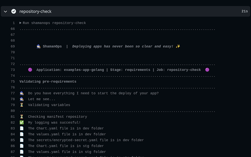 Shamanops repository check